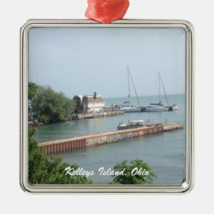 Kelleys Island, Ohio Boat Photo Christmas Ornament