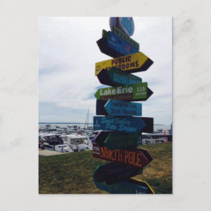 Kelley's Island, Ohio Sign Photo Postcard