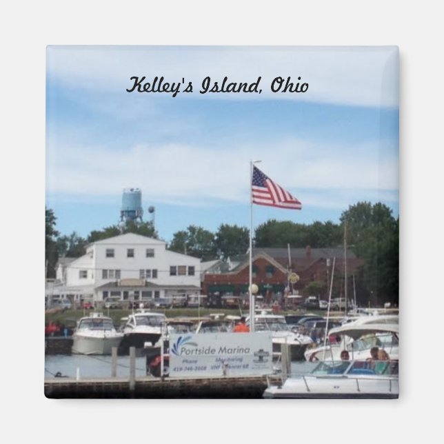 Kelley's Island Portside Marina Ohio Magnet (Front)