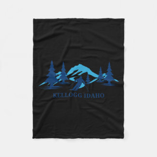 Kellogg idaho ski resort skiing skier fleece blanket