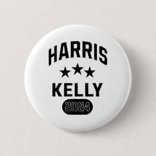 Kelly 2024 For President Vintage Curved Baseball 6 Cm Round Badge