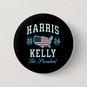 Kelly 2024 Usa Flag Presidential Election Vintage 6 Cm Round Badge