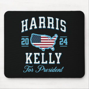 Kelly 2024 Usa Flag Presidential Election Vintage Mouse Pad