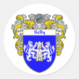 Kelly Coat of Arms (Mantled) Classic Round Sticker