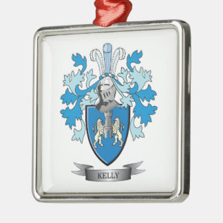 Kelly Coat of Arms Metal Ornament