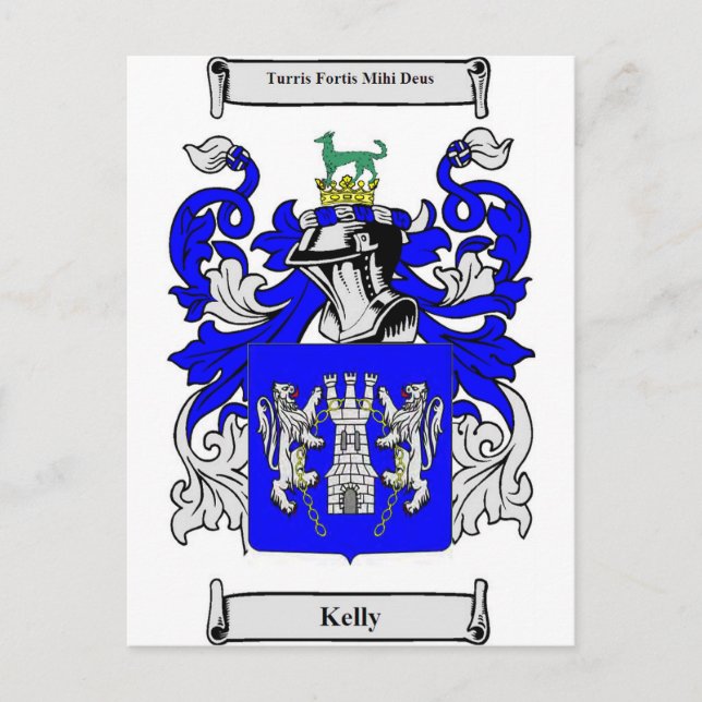 Kelly Coat of Arms Postcard (Front)