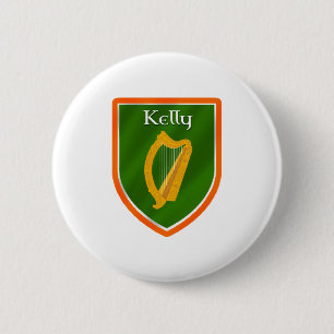 Kelly family crest kelly family name 6 cm round badge