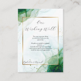 Kelly Green Alcohol Ink Wishing Well Enclosure Card