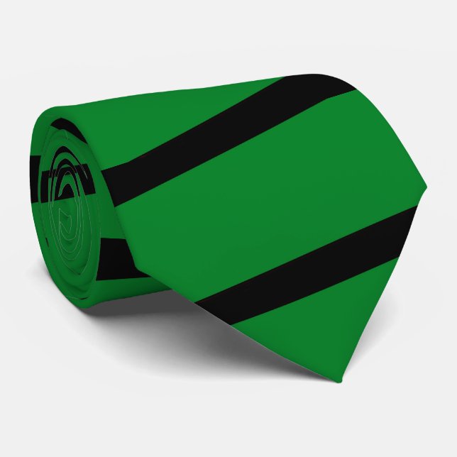 Kelly Green and Black Stripe or choose colour Tie (Rolled)