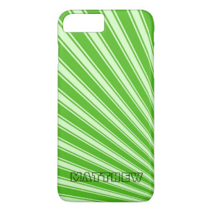 Kelly green Colour Stripe Funky Pattern iPhone 8 Plus/7 Plus Case