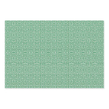 Kelly Green Greek Key, Stripe, Dot Wrapping Paper 