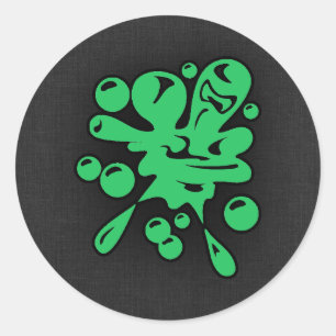 Kelly Green Paintball Classic Round Sticker