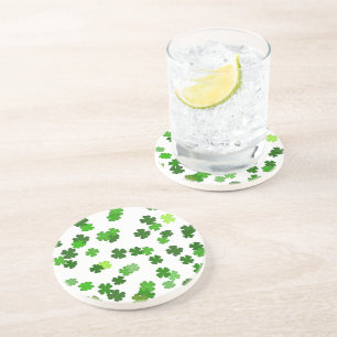 Kelly green “Shamrocks Falling” Coaster