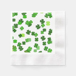 Kelly green “Shamrocks Falling” Napkin