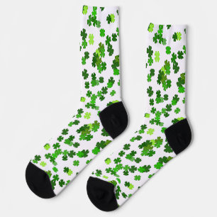 Kelly green “Shamrocks Falling”  Socks