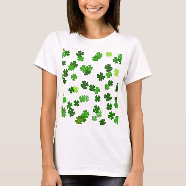 Kelly green “Shamrocks Falling” T-Shirt (Front)