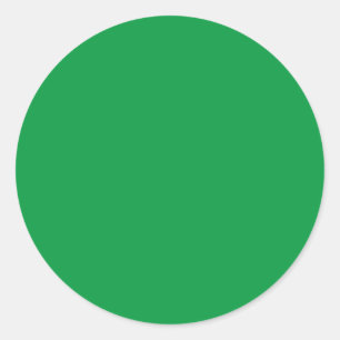 Kelly Green solid color Classic Round Sticker