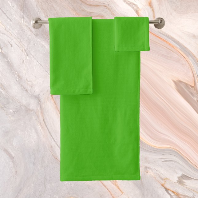 Kelly Green Solid Colour Bath Towel Set (Creator Uploaded)