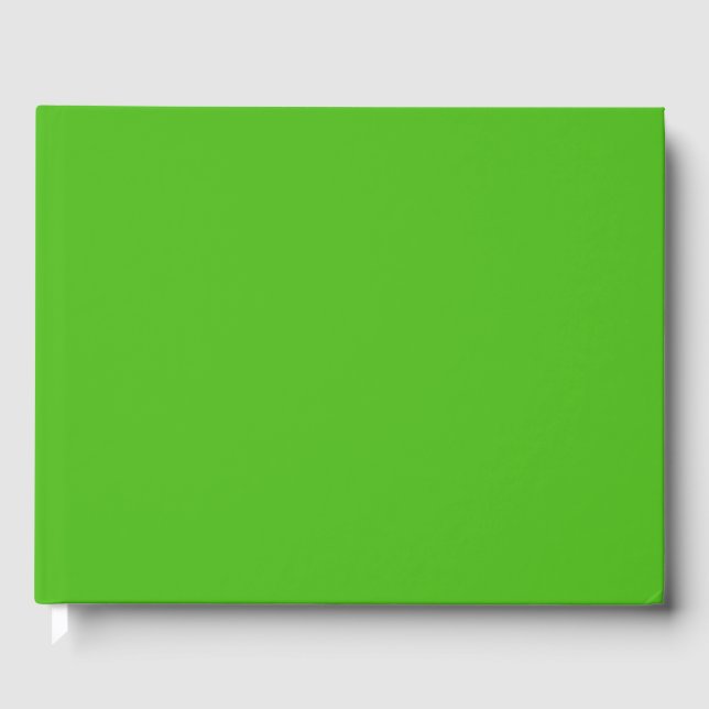 Kelly Green Solid Colour Guest Book (Front)