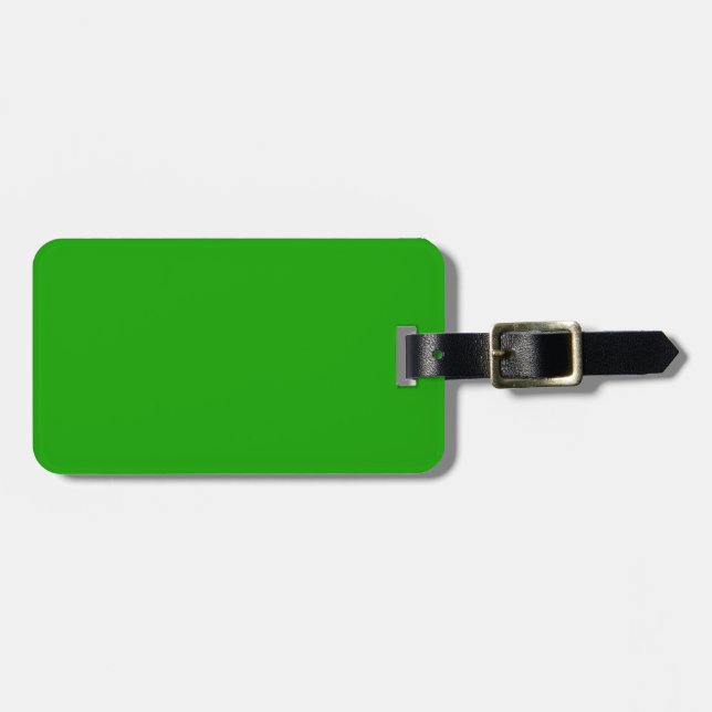 KELLY GREEN (solid colour) ~ Luggage Tag (Front Horizontal)