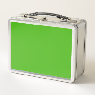 Kelly Green Solid Colour Metal Lunch Box