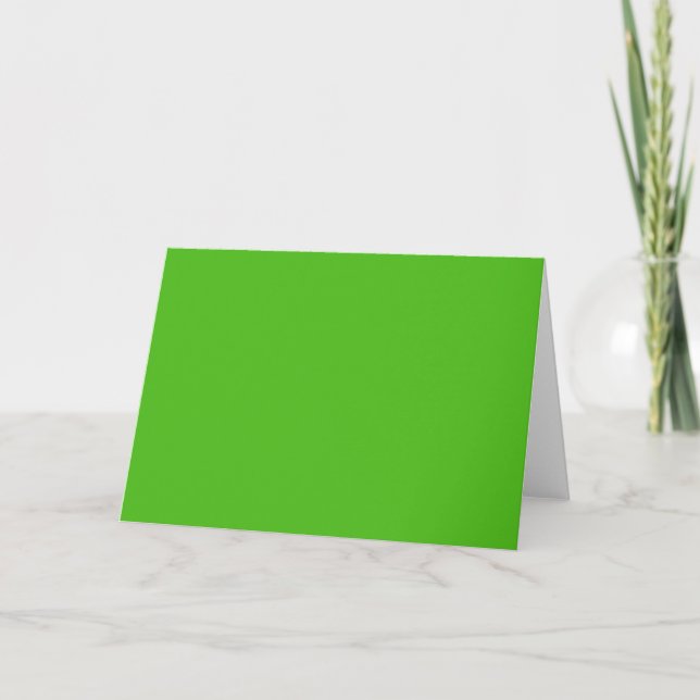 Kelly Green Solid Colour Thank You Card (Front)