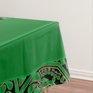 Kelly Green Triskele Mandala Tablecloth