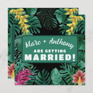 Kelly Green Tropical Jungle Destination Wedding Save The Date