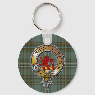 Kelly Tartan & Badge Key Ring