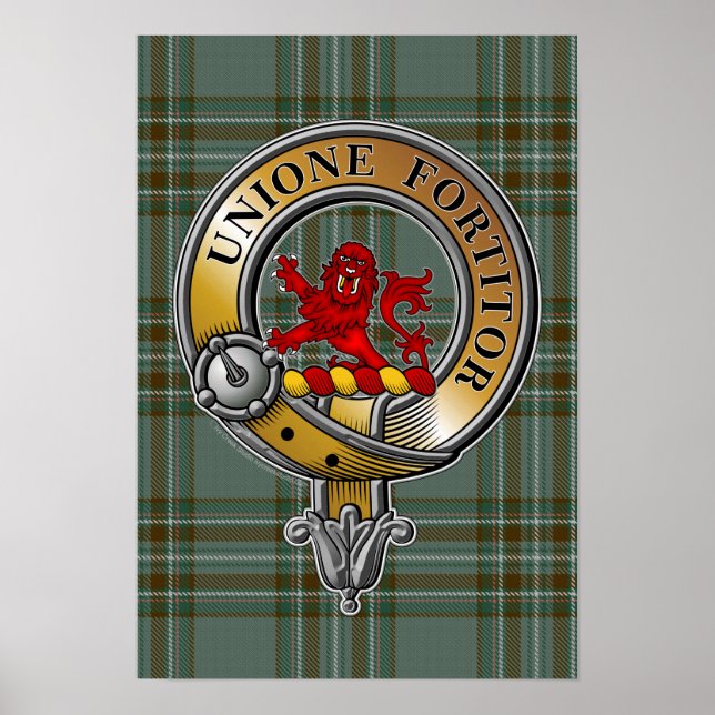 Kelly Tartan & Badge Poster (Front)
