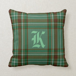 Kelly Tartan Monogram Pillow