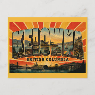 Kelowna BC Okanagan Jewel Postcard