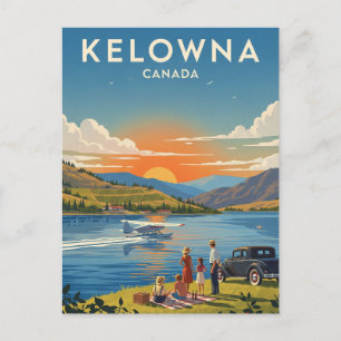 Kelowna Canada Travel Postcard