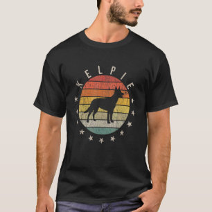 Kelpie Paw Vintage Retro Dad Mum Women Pet T-Shirt