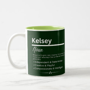Kelsey, Girl Personalized Name Definition Mug