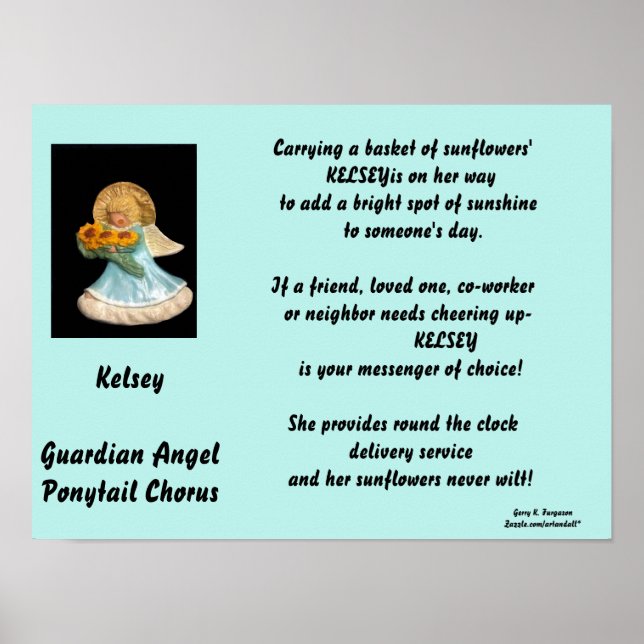 KELSEY-GUARDIAN ANGEL PONYTAIL CHORUS POSTER (Front)