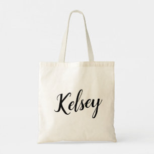 Kelsey Script Design Customisable Tote Bag