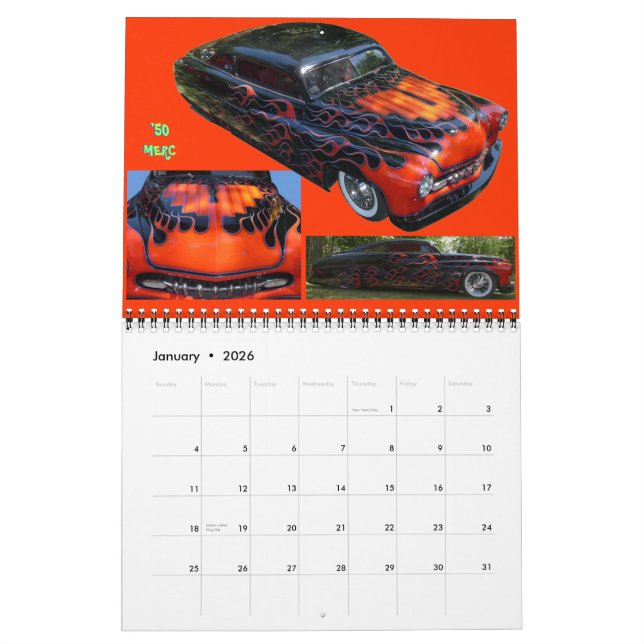 Kelsey's Kool Kustom Kruisers  2012 Calendar (Jan 2026)