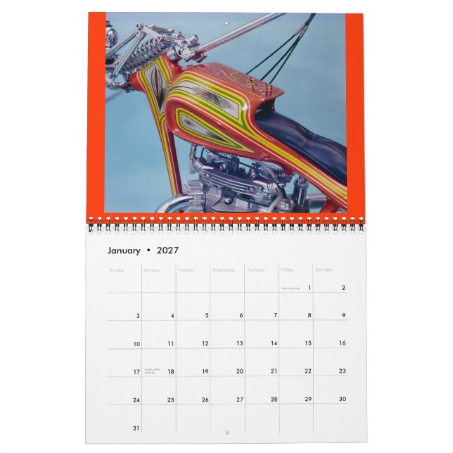 Kelsey's Kool Kustom Kycle Kreations; 2014 Calendar (Jan 2027)