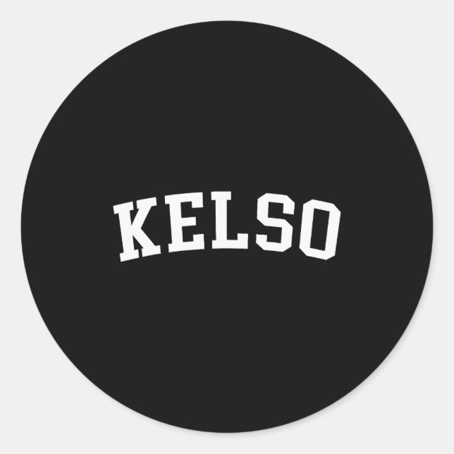 Kelso  classic round sticker (Front)