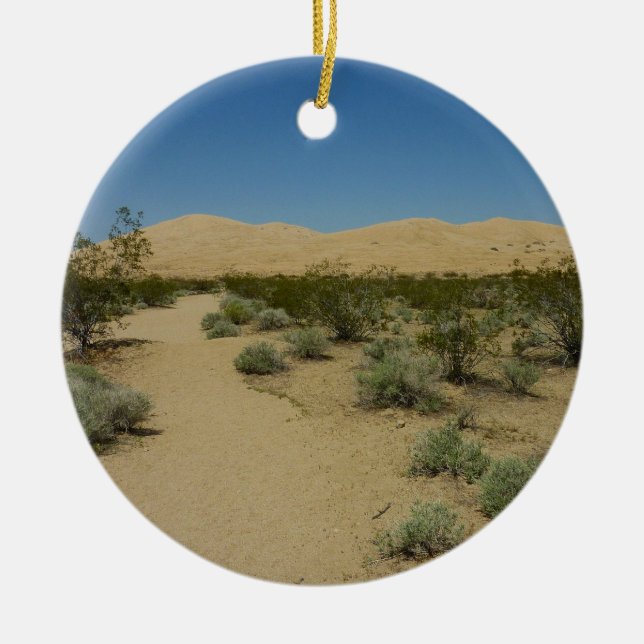 Kelso Dunes at Mojave National Park Ceramic Tree Decoration (Front)