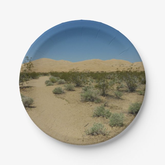 Kelso Dunes at Mojave National Park Paper Plate (Front)