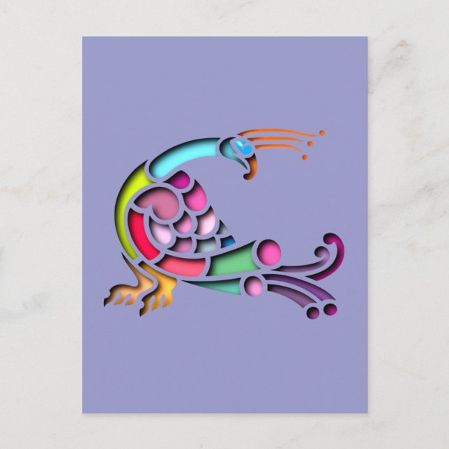 Kelten Vogel celtic bird Postcard (Front)
