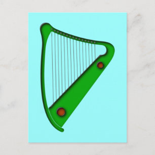 Keltische Harfe celtic harp Postcard
