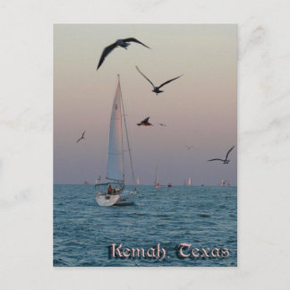 Kemah Sailboat postcard - customised