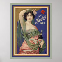 Kembang Bier Vintage Ad Poster 12 x 16