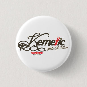 Kemetic State of Mind Button (Red/Brown)