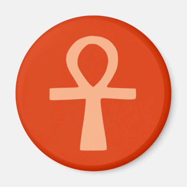 Kemetism symbol (orange) magnet (Front)