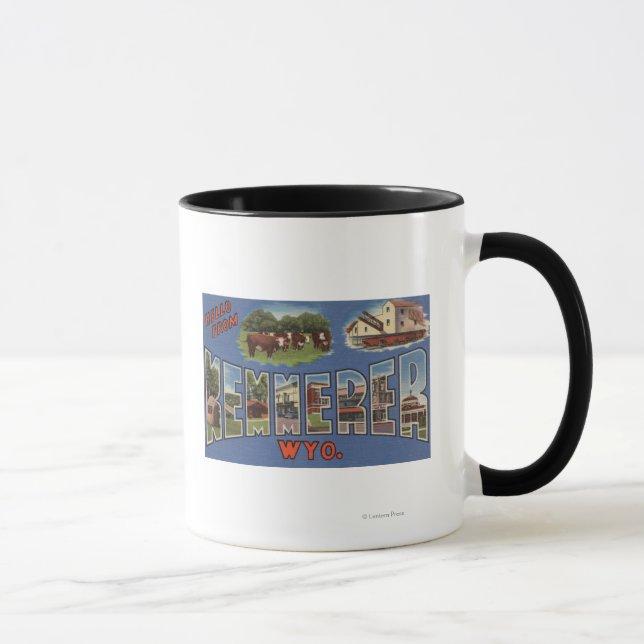 Kemmerer, Wyoming - Large Letter Scenes Mug (Right)