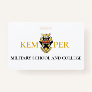 Kemper Military School and College ID Badge